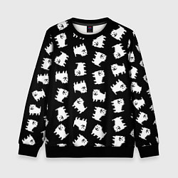 Свитшот детский Annoying dog pattern - Undertale, цвет: 3D-черный