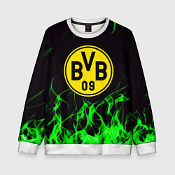 Детский свитшот Borussia зелёный огонь