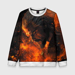 Детский свитшот Ведьмак в огне