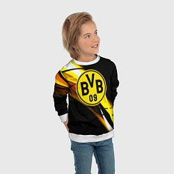 Свитшот детский Borussia спортивная геометрия, цвет: 3D-белый — фото 2