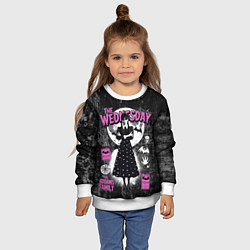 Свитшот детский Уэнсдэй из семейки Аддамс, цвет: 3D-белый — фото 2