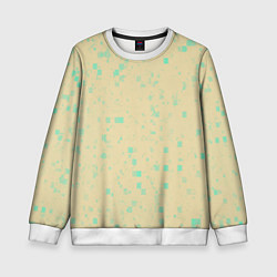 Свитшот детский Color beige turquoise, цвет: 3D-белый