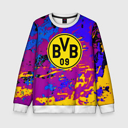 Свитшот детский Borussia абстрактные краски, цвет: 3D-белый