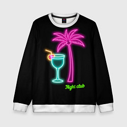 Свитшот детский Night club, цвет: 3D-белый