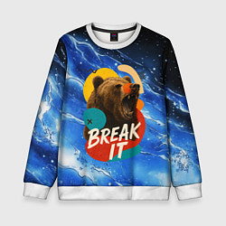 Детский свитшот Break it злой медведь