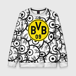 Свитшот детский Borussia глаза текстура, цвет: 3D-белый