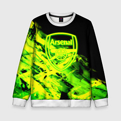 Свитшот детский Арсенал кислотные краски, цвет: 3D-белый