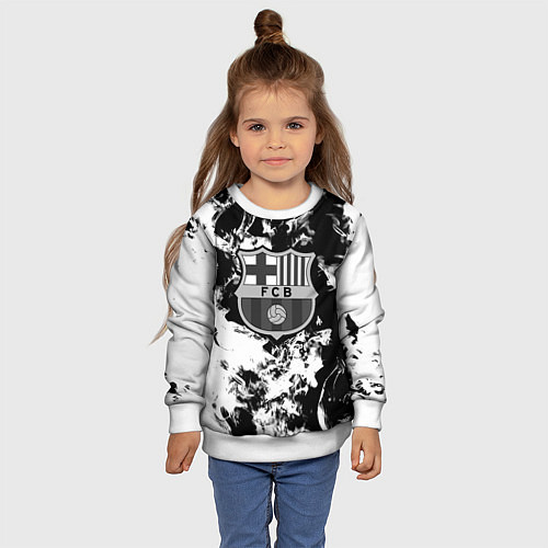 Детский свитшот Juventus белый дым / 3D-Белый – фото 4