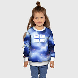 Свитшот детский 2026 сине-голубая дымка, цвет: 3D-белый — фото 2