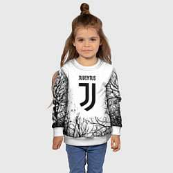 Свитшот детский Ювентус черные деревья, цвет: 3D-белый — фото 2