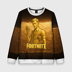 Детский свитшот Fortnite золотой Мидас