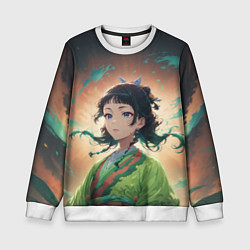 Детский свитшот Маомао на фоне облаков