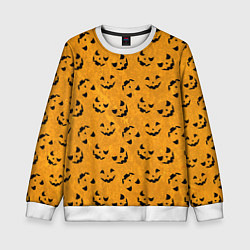 Детский свитшот Страшно веселый паттерн на Halloween