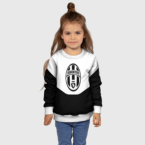 Детский свитшот Juventus полосы / 3D-Белый – фото 4