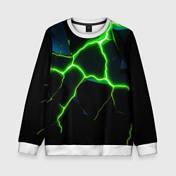 Свитшот детский Green split, цвет: 3D-белый