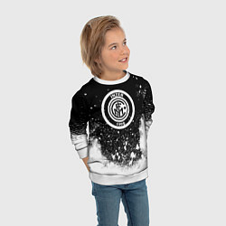 Свитшот детский Inter белый всплеск краско, цвет: 3D-белый — фото 2
