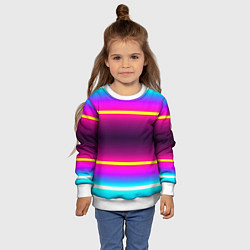 Свитшот детский Color neon, цвет: 3D-белый — фото 2