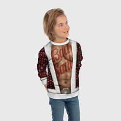 Свитшот детский Костюм деда мороза с накаченным прессом, цвет: 3D-белый — фото 2