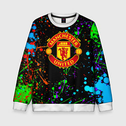 Детский свитшот Манчестер Юнайтед неоновые краски