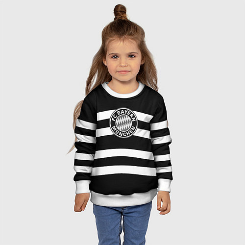 Детский свитшот Bayern Mnchen волны / 3D-Белый – фото 4