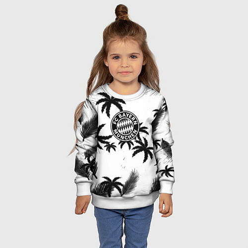 Детский свитшот Бавария Мюнхен тропики / 3D-Белый – фото 4