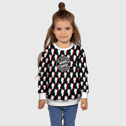 Детский свитшот Бавария Мюнхен люди / 3D-Белый – фото 4