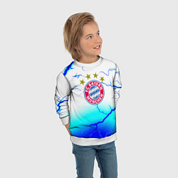 Свитшот детский Бавария Мюнхен молнии, цвет: 3D-белый — фото 2