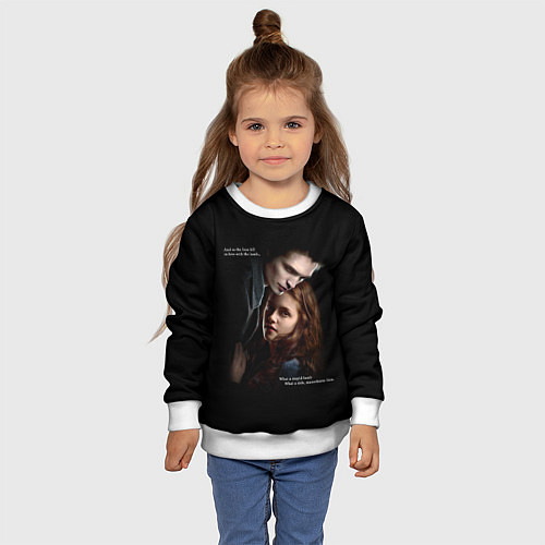 Детский свитшот Белла и Эдвард: lion fell in love with the lamb me / 3D-Белый – фото 4