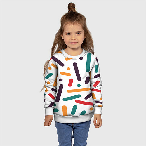 Детский свитшот Oval oil / 3D-Белый – фото 4