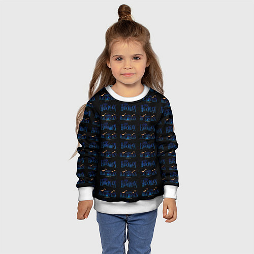 Детский свитшот Happy halloween pattern / 3D-Белый – фото 4
