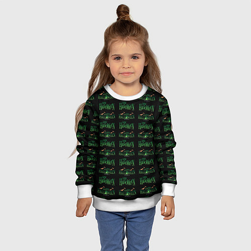 Детский свитшот Halloween pattern / 3D-Белый – фото 4