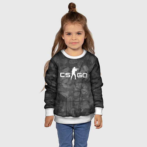 Детский свитшот Эмблема CS GO / 3D-Белый – фото 4