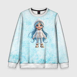 Детский свитшот Девочка-зима