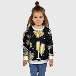 Свитшот детский Новогодний вайб, цвет: 3D-белый — фото 2