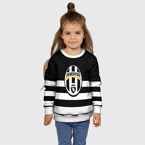 Детский свитшот Juventus линии / 3D-Белый – фото 4