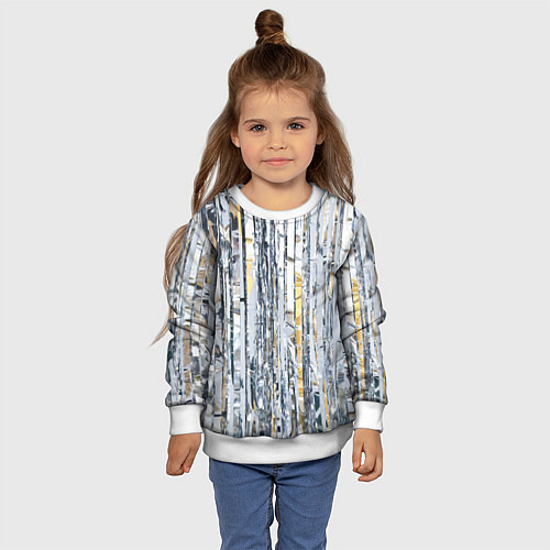 Детский свитшот Новогодний дождик / 3D-Белый – фото 4