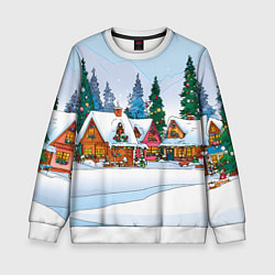 Детский свитшот Новогодник дворик