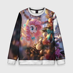 Детский свитшот Милая новогодняя лошадка с крыльями