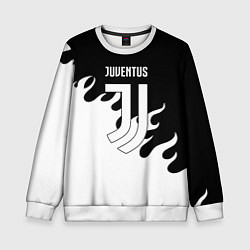 Детский свитшот Ювентус огонь текстура
