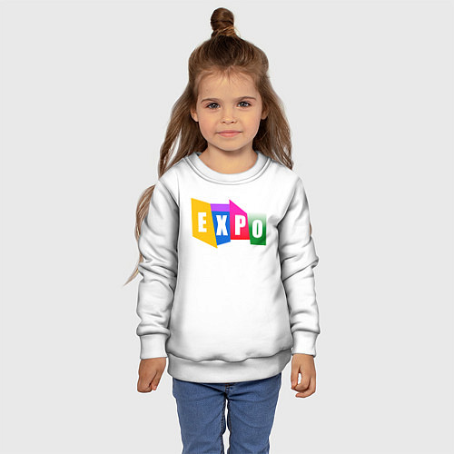 Детский свитшот Expo Выстовка / 3D-Белый – фото 4