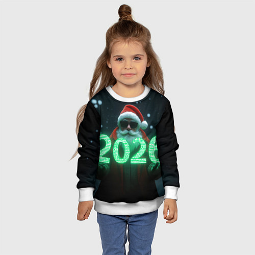 Детский свитшот Кибер дед / 3D-Белый – фото 4