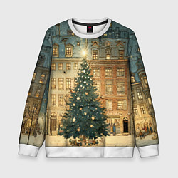 Детский свитшот Новогодний старый город