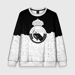 Детский свитшот Реал Мадрид лого ночь текстура