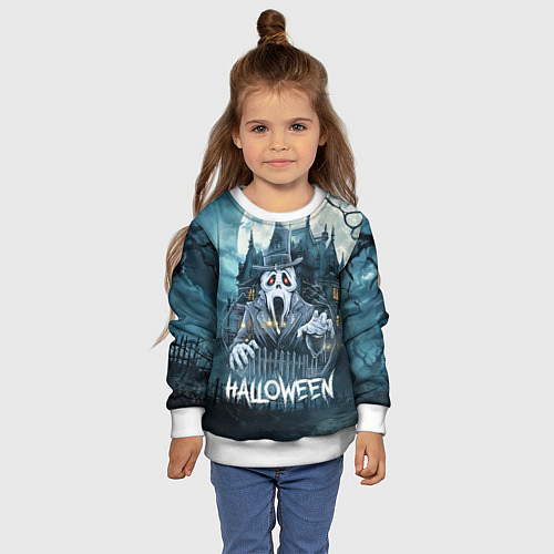 Детский свитшот Дух у замка / 3D-Белый – фото 4