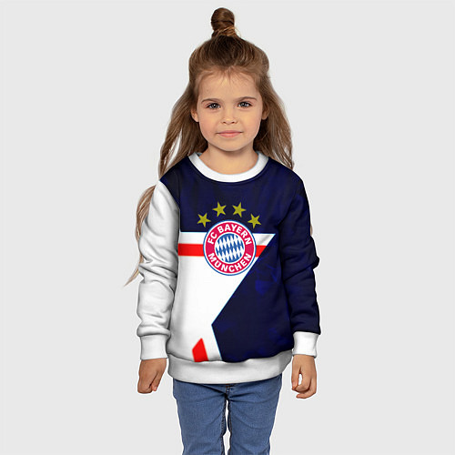 Детский свитшот Бавария звезды геометрия / 3D-Белый – фото 4