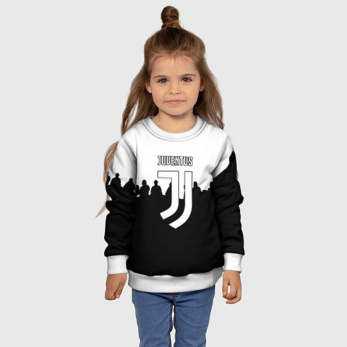Детский свитшот Ювентус команды / 3D-Белый – фото 4