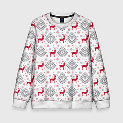 Детский свитшот Олени среди елей