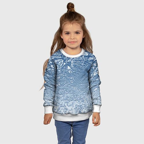 Детский свитшот Налипший снег / 3D-Белый – фото 4