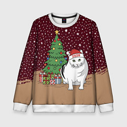 Детский свитшот Кот Бендер и ёлка