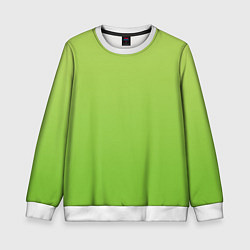 Свитшот детский Color lime green, цвет: 3D-белый